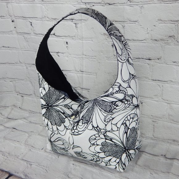 Gorgeous Handmade Hobo Bag Butterflies Print - Picture 3 of 7
